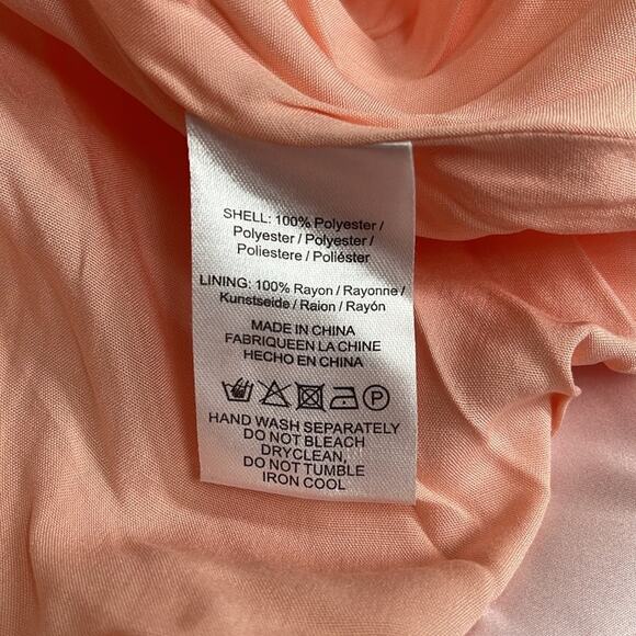 SAU LEE Teigen Strapless Blush Red Pink Ombre Maxi Gown Size 0 - Picture 11 of 11